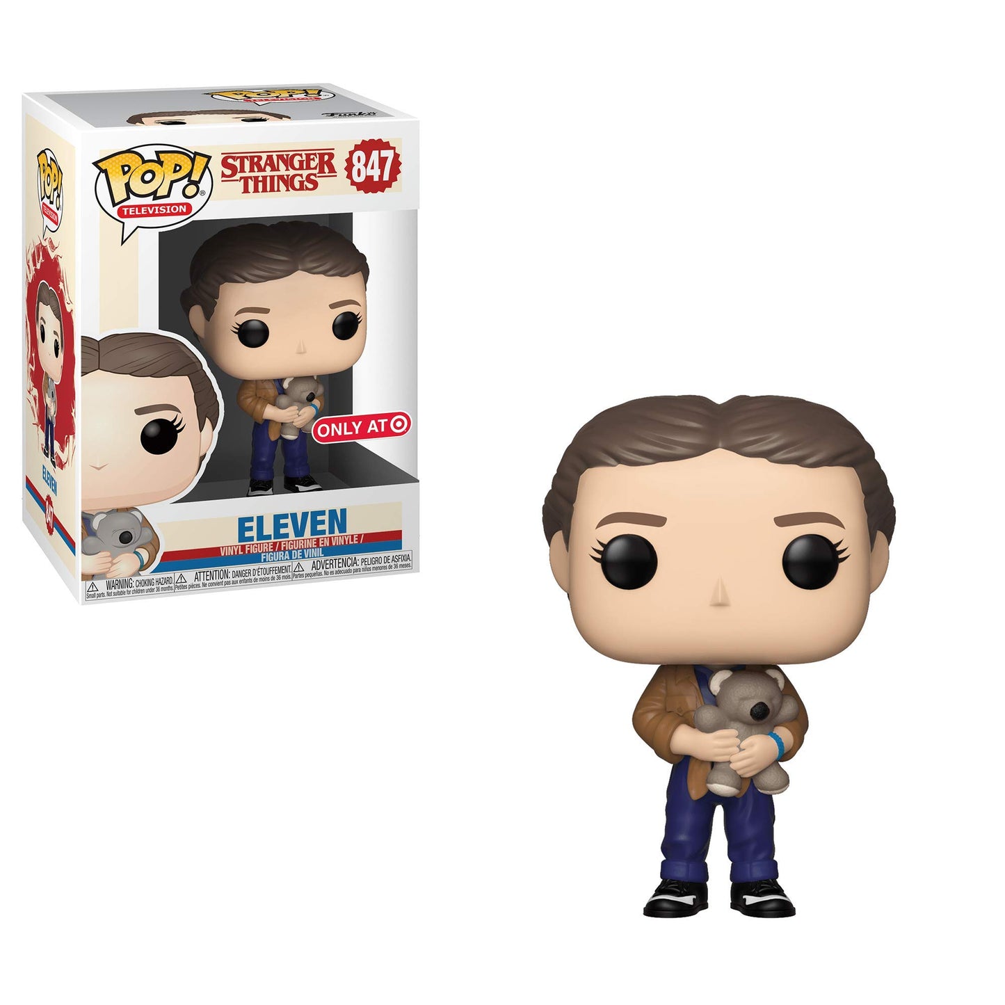 Funko POP! Stranger Things Eleven with Bear - Target Exclusive, Vinyl Figure, Light Brown, Model FU42177