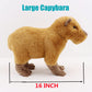 Frankiezhou Home Large Capybara Plush - 16” Realistic Stuffed Animal, Brown Polyester Toy for Kids
