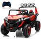 Alinux 24V 2 Seater Ride On Car For Kids, 4Wd Electric Cars Vehicles For Kids 3-8 Years With Remote Control, Bright Led Light, B