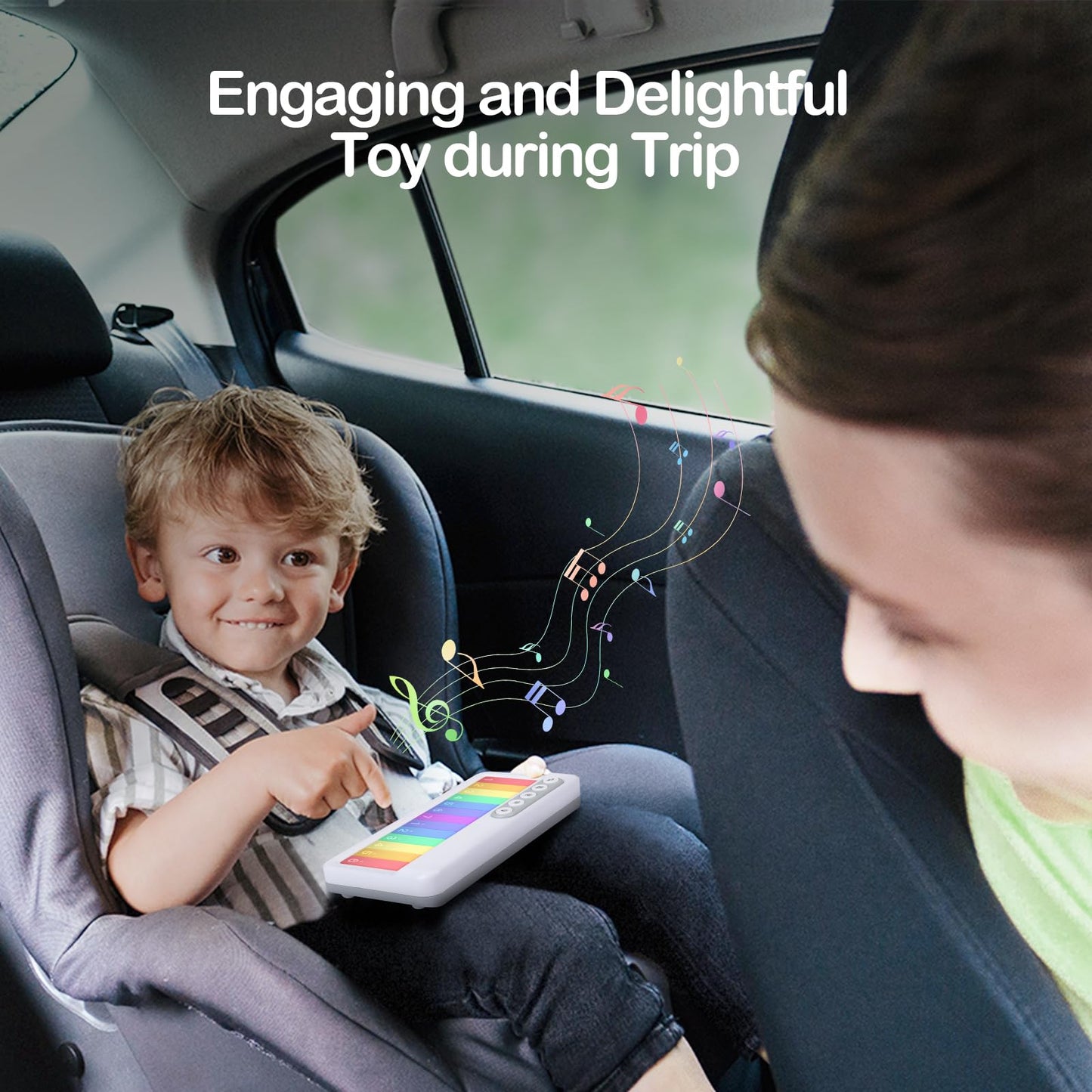 Foki Baby Piano Toy, Light Up Music Travel Kindergarten Toys Kids Mini Keyboard Preschool Learning Musical Pocket Piano For Baby