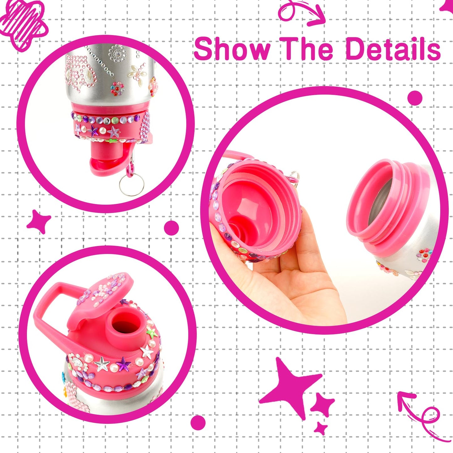 Gift For Girls, Decorate Your Own Water Bottle Kits For Girls, Gifts For 10 Year Old Girl, 8 Year Old Girl Birthday Gift, Easter