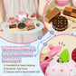 Wooden Tea Set for Little Girls Birthday Gift 2-4 Year Old Princess Toys Play Food Sets for Kids Kitchen Accessories Toddlers 3-