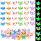 GGSTDDUP 30 Pcs Mini Resin Axolotl  Miniature Axolotl Figures to Hide  Unique Axolotl Ears in The Floral and White-Tailed Axolotl for Dollhouse Fairy Garden Landscape Aquarium (Some Styles Glowing)
