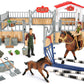 Kidbest Horse Stable Playset, Horse Toys Set For Girls And Boys With Rider, Farm Animal Figurines Barn Toys, Pretend Play Toys For Kids 3-5 6 7 8-10 Birthday Gifts