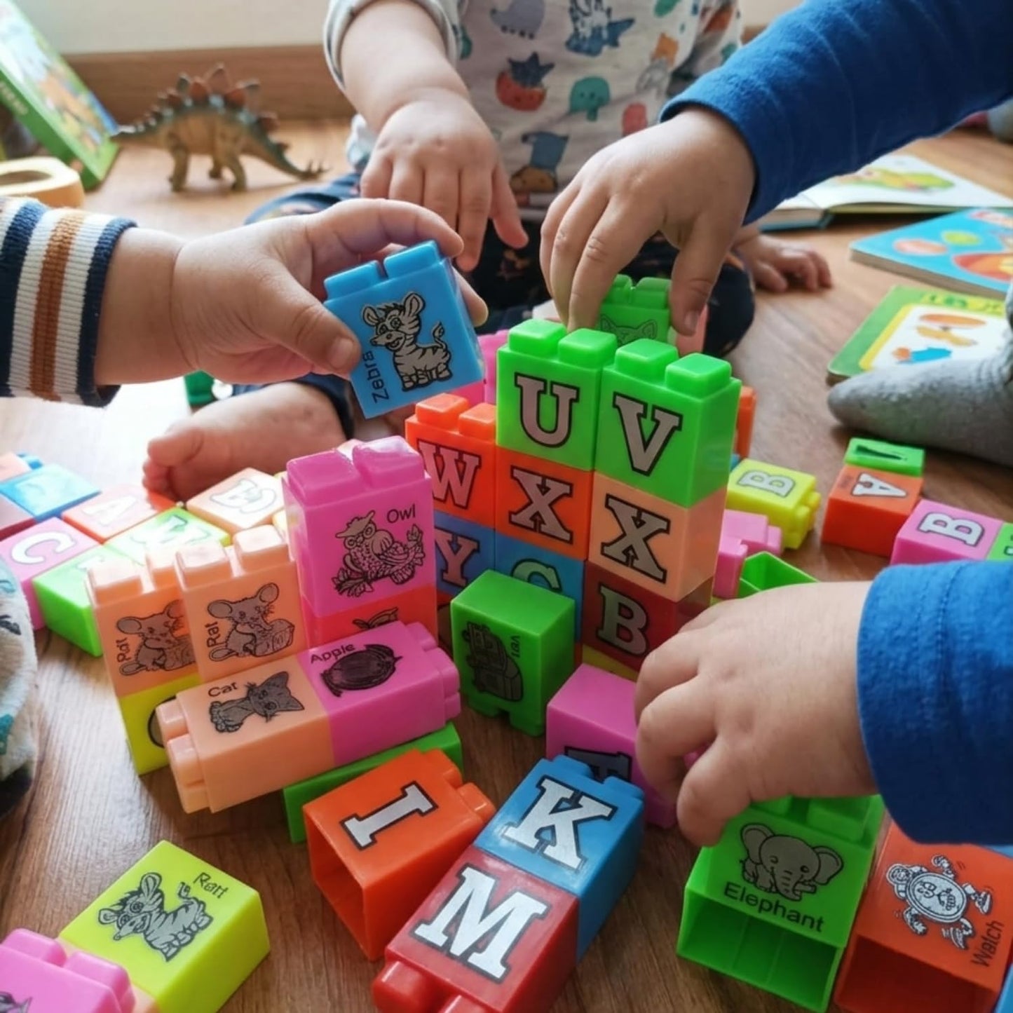 Educational Toys For Toddlers, Alphabet Blocks For Kids 3 Years, Abc Learning Cubes, Stacking Building Toy Set, Brain Developmen