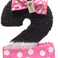 Apinata4U Pink & Black Number Two Pinata With Pink Bow, Princess Themed Second Birthday Party Decorations, Party Gift Favors Pinata, Two Year Old Kids Fun Party Supplies,17.5X13.5X3.5 Inches