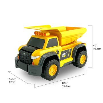 CAT Construction Toys, Truck Constructors Toy Dump Truck - Realistic Lights & Sounds + Easy Transforming + Movable Parts + Sturd
