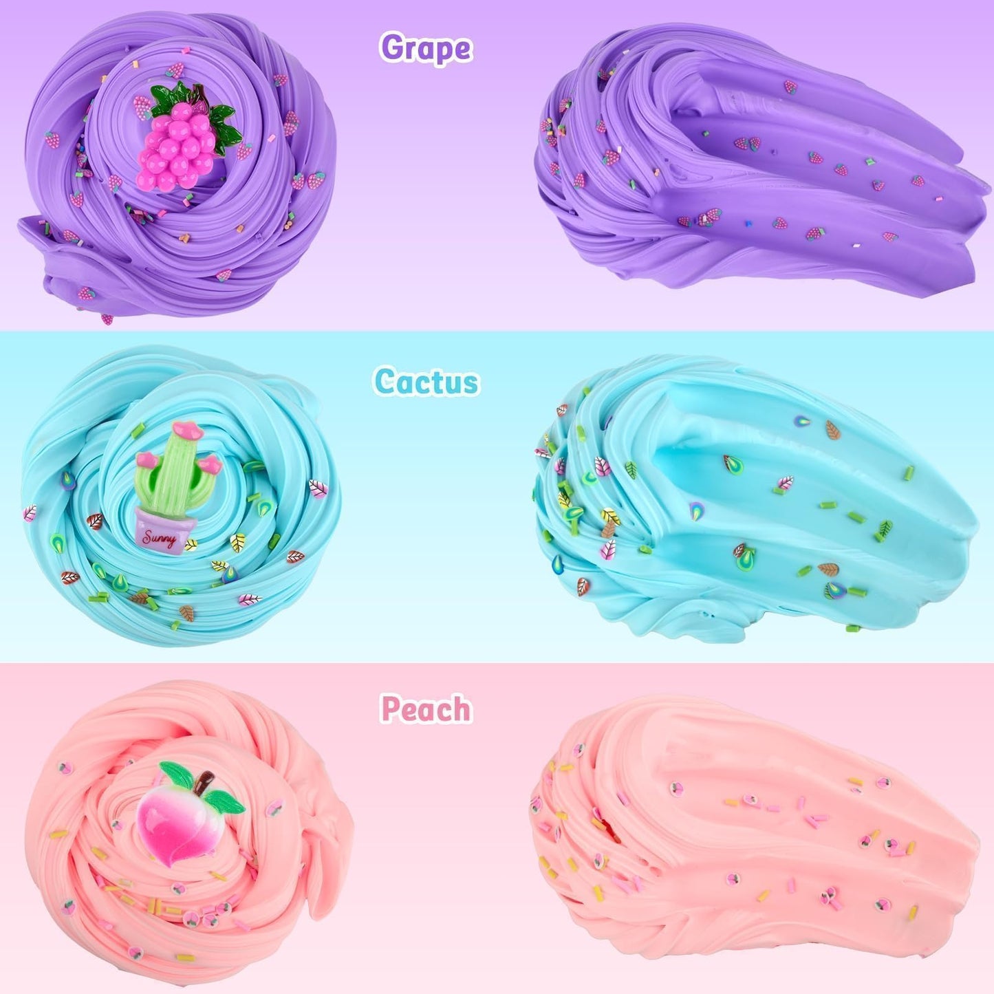 9 Pack Valentine'S Day Slime Butter Kit, For Girls And Boys, Soft Easter Stretchy And Non-Sticky, Scent, Kids Stress Relief Toy,