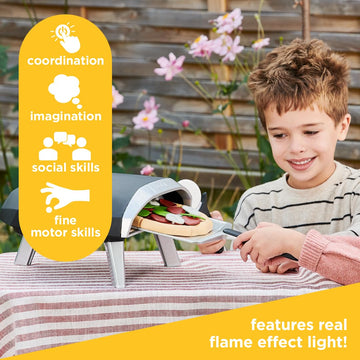 Casdon Ooni Koda Pizza Oven | Toy Pizza Oven For Children Aged 3+ | Features Real Flame-Effect Light!