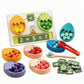 BnfDinosaur EggShaped Container Toy  Fine Motor Skills & Stem Learning For Kids  Colorful Counting Board Game