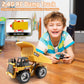 fisca Remote Control Dump Truck 2.4Ghz RC Truck 9 Channel 4WD Mine Construction Vehicle Toy with LED Light and Metal Cab for Kid