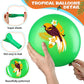 Zhanmai 50 Pcs Hawaiian Party Balloon Decorations, Aloha Tropical Luau Latex Balloons For Hawaiian Luau Party Summer Beach Birthday Tiki Bar Wedding Supplies (Cute Birds)