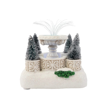Fg Square Lightup Fountain Christmas Accessories Figurines | Christmas Village House Collection For Christmas Decorations And Gi