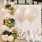 Guasslee 24 Pack Big White Sand Balloons, 18 Inch Large Cream White Beige Balloons Jumbo Latex Balloons For Gender Reveal Baby Shower Wedding Birthday Party Decorations