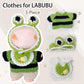 Clothes For Labubu 17Cm Labubu Accessories Crochet 3 Piece Set Outfits For Labubu(Frog)