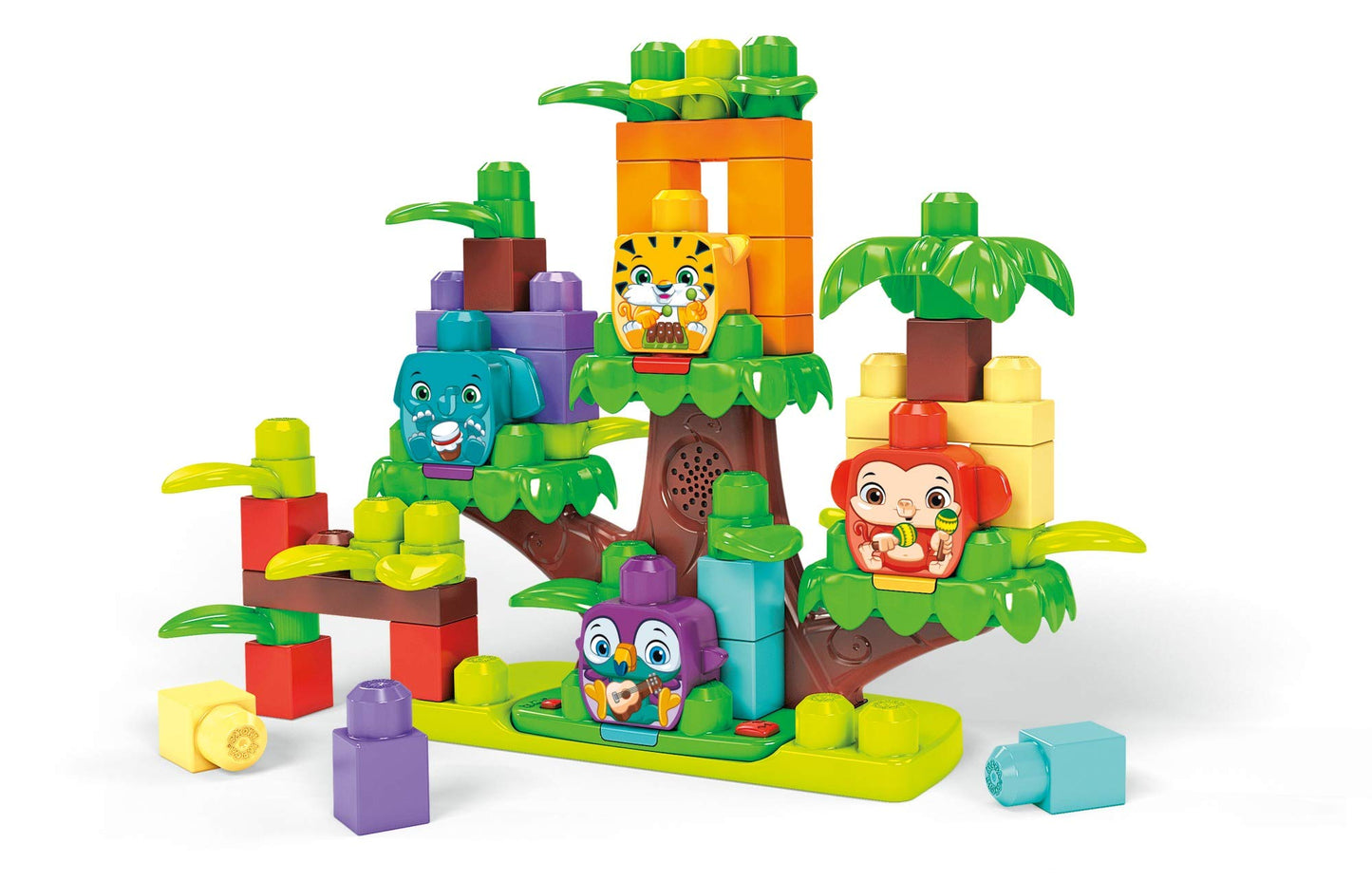 Mega Bloks Jungle Treehouse Band - Multi Color Toy Building Blocks - Model GGG11 - Plastic Construction