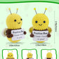 Jelutar Mini Funny Positive Potato, 3 Inch Knitted Doll With Positive Card For Cheer Up Gifts And Party Decorations, Cute Positive Potato Crochet Doll For Birthday Gifts (Positive Bee)