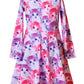 Girls Winter Twirl Dresses Cat Outfits Casual Purple 8 9