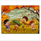 Autumn Adventures Wooden Floor Jigsaw Puzzle For Kids, 15 Large Pieces, Ages 3+