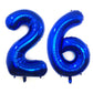 40 Inch Navy Blue 26 Number Balloons Giant Jumbo Huge 26 Or 62 Foil Mylar Helium Number Digital Balloons Dark Blue Birthday Myla