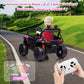 12V Ride On Car Utv With Parent Remote Control For Kids Toys, Spring Suspension Led Lights Aux Port Music Usb, Pink
