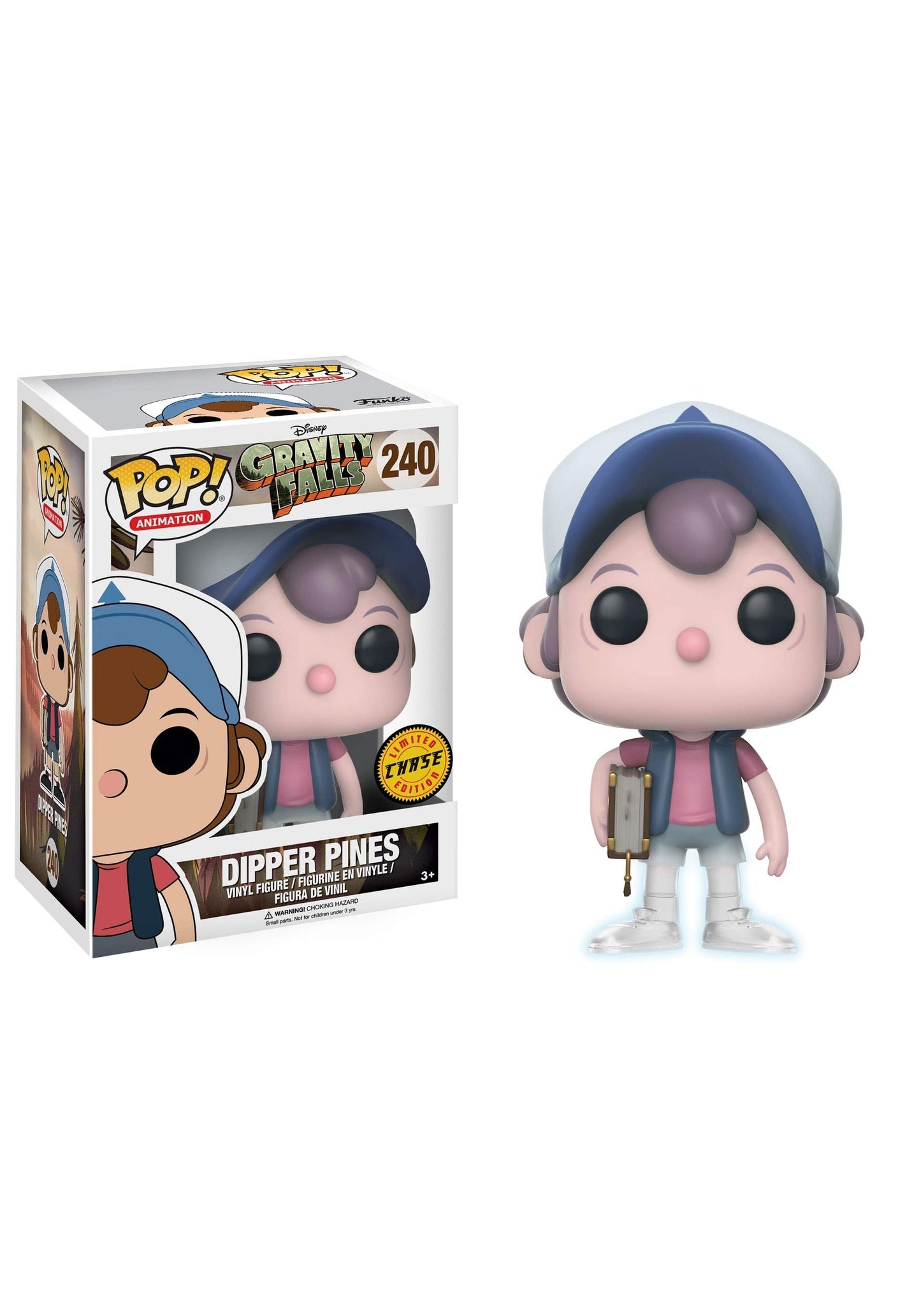 Funko Gravity Falls Pop! Animation Dipper Pines Vinyl Figure #240 [Regular Version], Styles May Vary, Multicolor, Standard (12373)