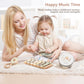 Baby Wooden Montessori Musical Instruments Set For Toddlers - Neutral Colors Percussion Set With Modern Boho Xylophone Tambourin