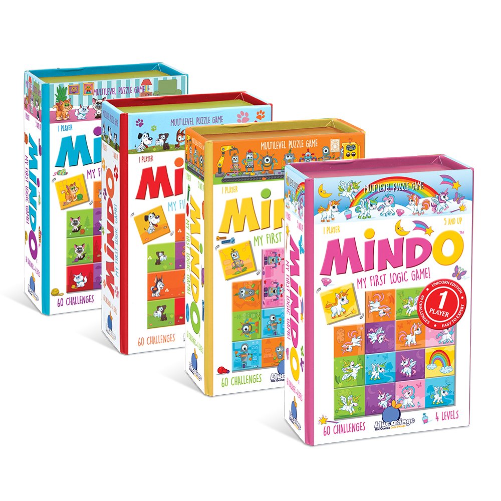 Blue Orange Mindo Robot Brainteaser - Multi-Color Cardboard Puzzle (Model 06505)