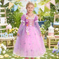 Itvti Princess Rapunzel Costume Little Girls Dress Up For Birthday Party Halloween Carnival, 3-4 Years(Tag 110)