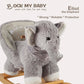 ROCK MY BABY Rocking Horse Elephant, Plush Ride-on Toy, Large Gray, Model JR291, CPC Certified