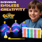 12 Pack Create Your Own Magic Sand Art Glitter Activity | Glow in the Dark Colored Custom Sand Kits for Kids - Includes 12 Bottl