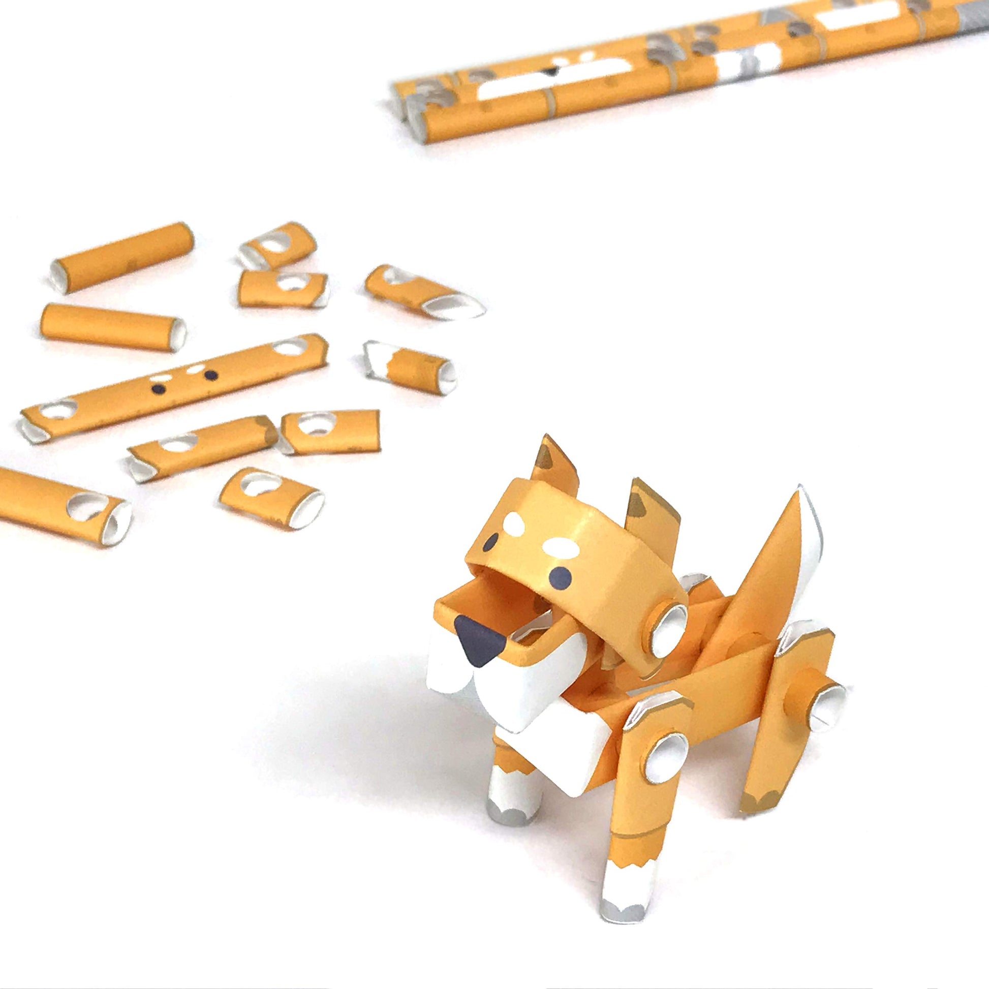 PIPEROID Animals Shiba Inu Dog - Japanese 3D Paper Dog Puzzle DIY Origami Kit for Kids and Adults