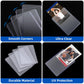 200 Card Sleeves Top Loaders for Cards  Arjiekwei 3X4 Baseball Cards Protectors Hard Plastic  enhanced Toploaders Holder for Trading Sports Football Game Card(100 Top Loaders + 100 Penny Sleeves)