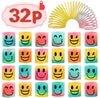 Azen 32 Pcs Mini Spring Party Favors For Kids 3-5 4-8, Goodie Bags Stuffers For Birthday Party, Classroom Prizes Kids Prizes, Small Bulk Toys Gifts (4 Smile)