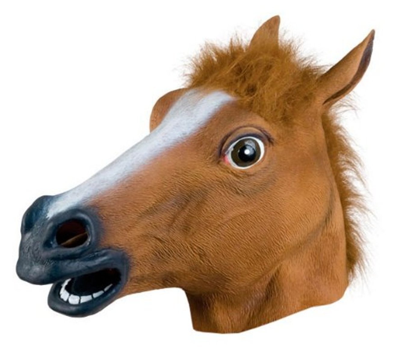 REYINL Kingmys KINGMYS Latex Horse Head Mask (Brown Horse Mask)