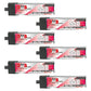 GAONENG 6pcs GNB 1S LiPo 3.8V HV 100C 550mAh LiPo Battery with Plastic Head A30 Connetor for Inductrix FPV Racing Drone