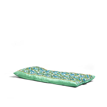 Big Joe Kona No Inflation Needed Pool Lounger With Headrest, Tropical Palm Green Double Sided Mesh, Quick Draining Fabric, 5.5 Feet Big