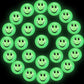 Kasyat 24 Pcs Glow in The Dark Smile Face Bouncing Balls, Mini High Bounce Bouncy Balls for Teens, Glowing Halloween Birthday Pa
