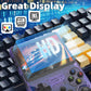 R36S Handheld Game Console 3.5-in 640*480 IPS OCA Screen 3200mAh Opensource System Purple Transparent