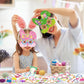 24 Sets Bunny Masks Craft Kits Easter Face Masks Diy Paper Easter Party Mask Art Sets Bunny Face Stickers For Kids Classroom Act
