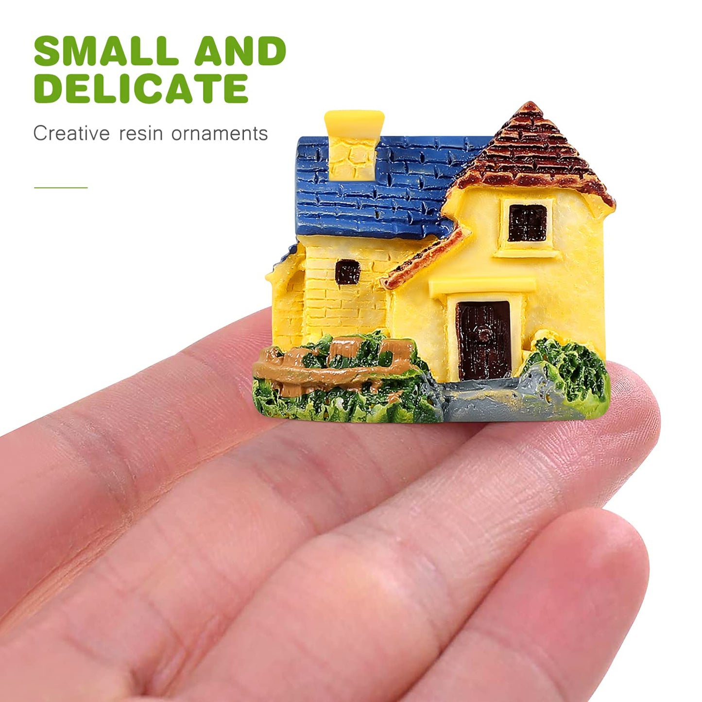 Tinksky 4Pcs Miniature Dollhouse Bonsai Craft Garden Resin Landscape Diy Villa Decor, Birthday Gift For Children