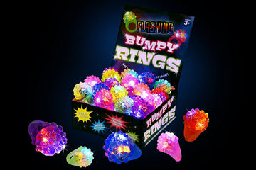Kangaroo 18-Pack LED Light Up Rings | Neon Glow Rings for Kids & Adults | Party Favors for Birthday, Glow Parties & More
