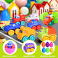 Fun Little Toys 18Pcs Prefilled Easter Eggs With Toy Cars, Easter Eggs Filled For Toddlers Kids Boys Hunt, Easter Party Favors,
