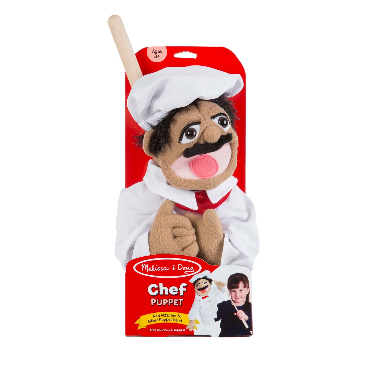 Melissa & Doug Chef Puppet (Al Dente) With Detachable Wooden Rod