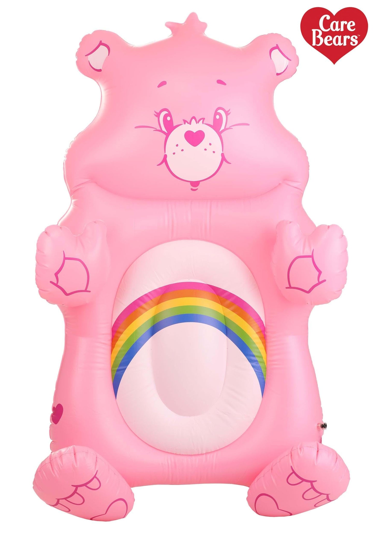 FUN.COM Cheer Bear Pool Float - Pink Vinyl Inflatable, Cheer Bear Size