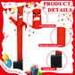 Poen Easter Mini Inflatable Tube Man Gag Funny Gift For Kids Wacky Waving Inflatable Tube Guy With Blower Joke Toy Desktop Quirky White Elephant Gift For Table Birthday Party Decor(Anger)