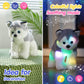 Bstaofy 12’’ Musical Light Up Husky Puppy Stuffed Animal Realistic Led Singing Dog Soft Plush Toy With Night Lights Lullaby Glow In The Dark Birthday For Toddler Kids