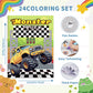 Benlouis 24 Monster Truck Mini Coloring Book Truck Birthday Themed Party Favor Activity Book Bulk For Kids Race Car Party Goodie