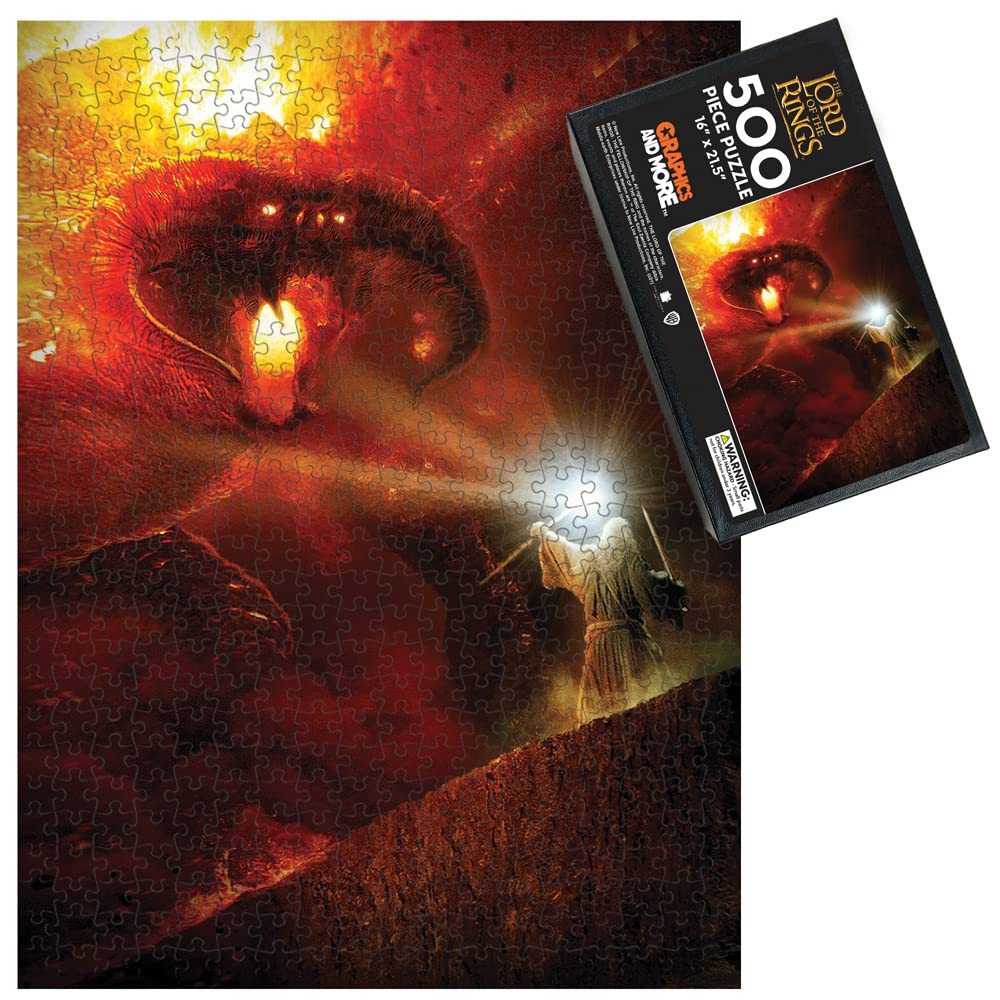 The Lord Of The Rings Balrog 500 Piece Jigsaw Puzzle For Adults, 16' L X 21.5' W