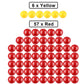 Gejoy 63-Piece Game Replacement Marbles Set - 57 Red & 6 Yellow Balls for Hungry Hungry Hippos